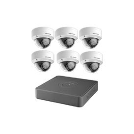 Hikvision TurboHD 8-Channel 1080p DVR with 2TB HDD and 6 1080p Outdoor Dome Cameras Kit