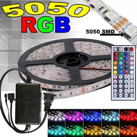 5m RGB 5050 LED Strip Kit with Controller and Certified cUL Power IP65