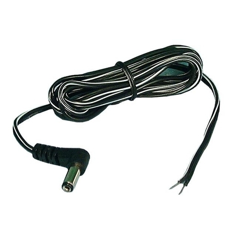 Fil d'Alimentation à Prise Coaxiale 2.1 x 5.5mm 18AWG Angle Droit