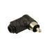 RCA Plug - Plastic 4mm, Black - Right Angle