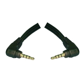 3.5mm (1/8) 4 Conducteurs Angle Droit Mâle Plaqué Or 3'
