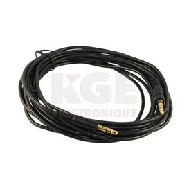 3.5mm (1/8) 4 Conducteurs Angle Droit Mâle Plaqué Or 12'