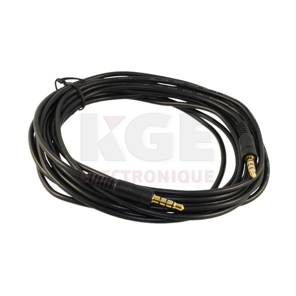 3.5mm (1/8) 4 Cond Right Angle Male Gold Plated 12ft