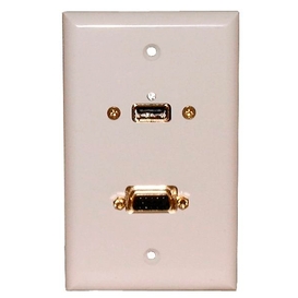 Plaque Murale USB + VGA