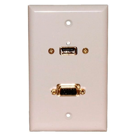 USB + VGA Wall Plate