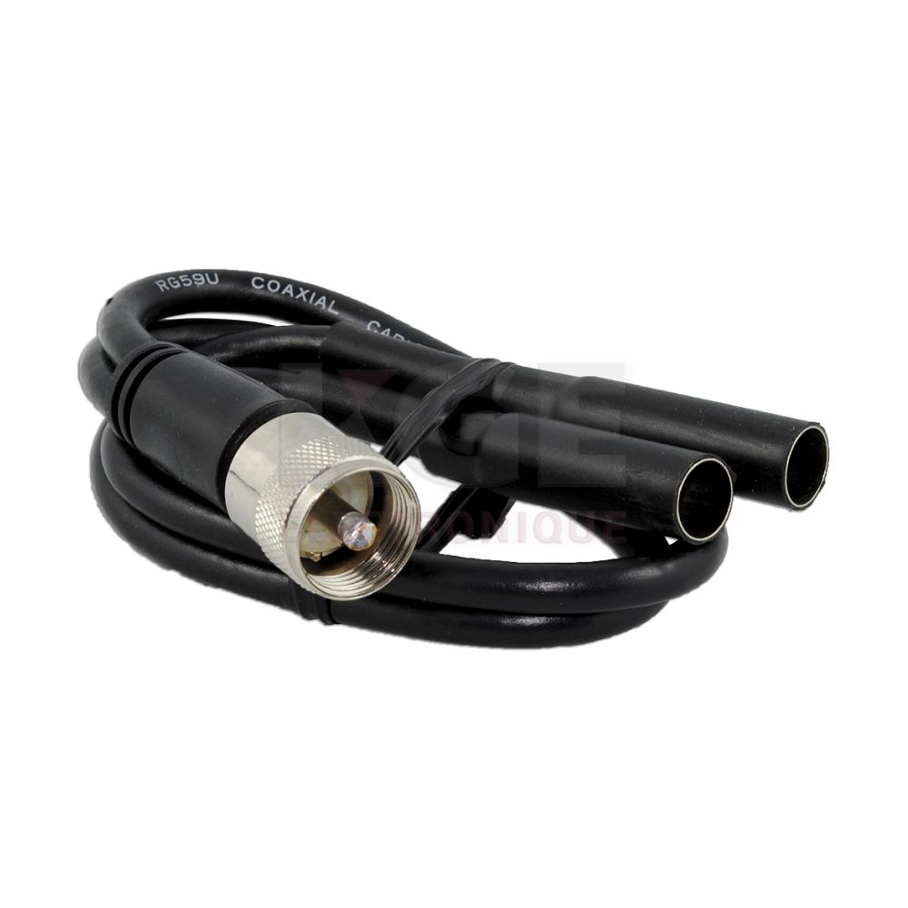 Y adapter wire RG59 plug male PL259 male to two female Motorola