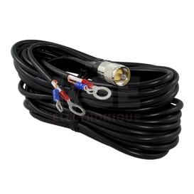 Fil double 18' RG59 avec connecteurs à prise PL259 mâle