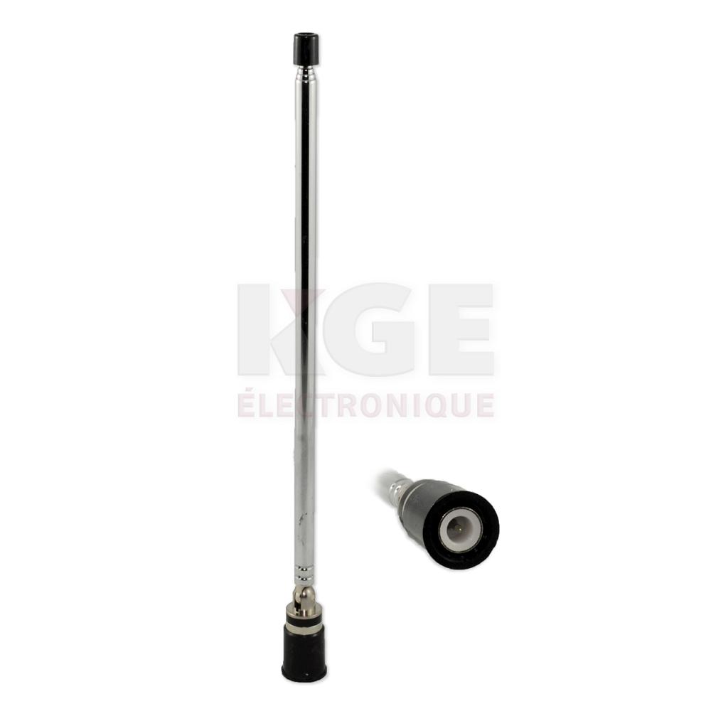 Antenne télescopique à angle droit pour base de scanner avec connecteur BNC