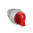 Knob and spring return red button 2 positions IP65 with 22mm mounting hole