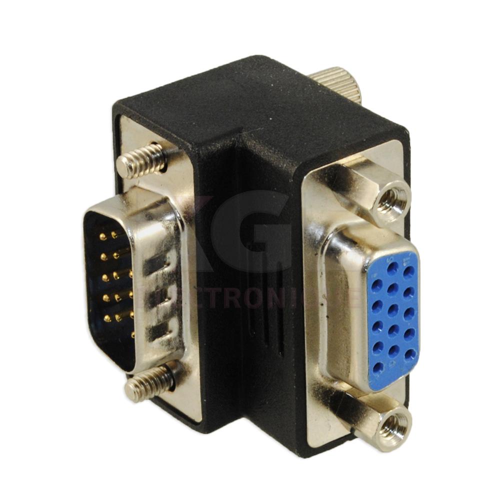 Adaptateur à angle droit (90 degrés) VGA à VGA M/F