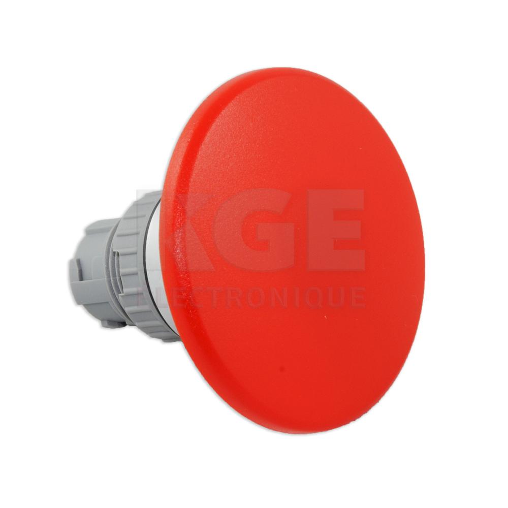 Bouton poussoir momentané à tête de champignon rouge IP65 avec trou de montage de 22mm