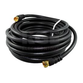 25ft black RG-6 cable with molded type F connectors