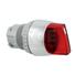 Knob and spring return red button 2 positions illuminated IP65 with 22mm mounting hole