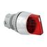 Knob type red illuminated selector button 3 positions IP65 with 22mm mounting hole