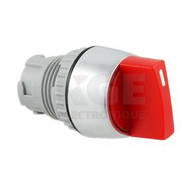 Knob type red selector button 3 positions IP65 with 22mm mounting hole