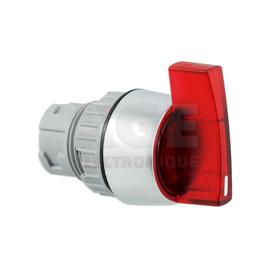 2 position long knob spring return illuminated red button IP65 22mm mounting hole