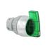 2 position long knob spring return illuminated green button IP65 22mm mounting hole