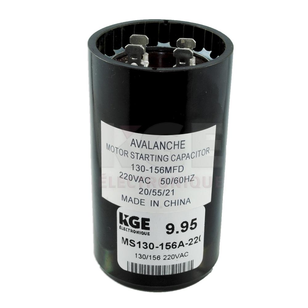 Motor starting capacitor 130-156mF 220VAC