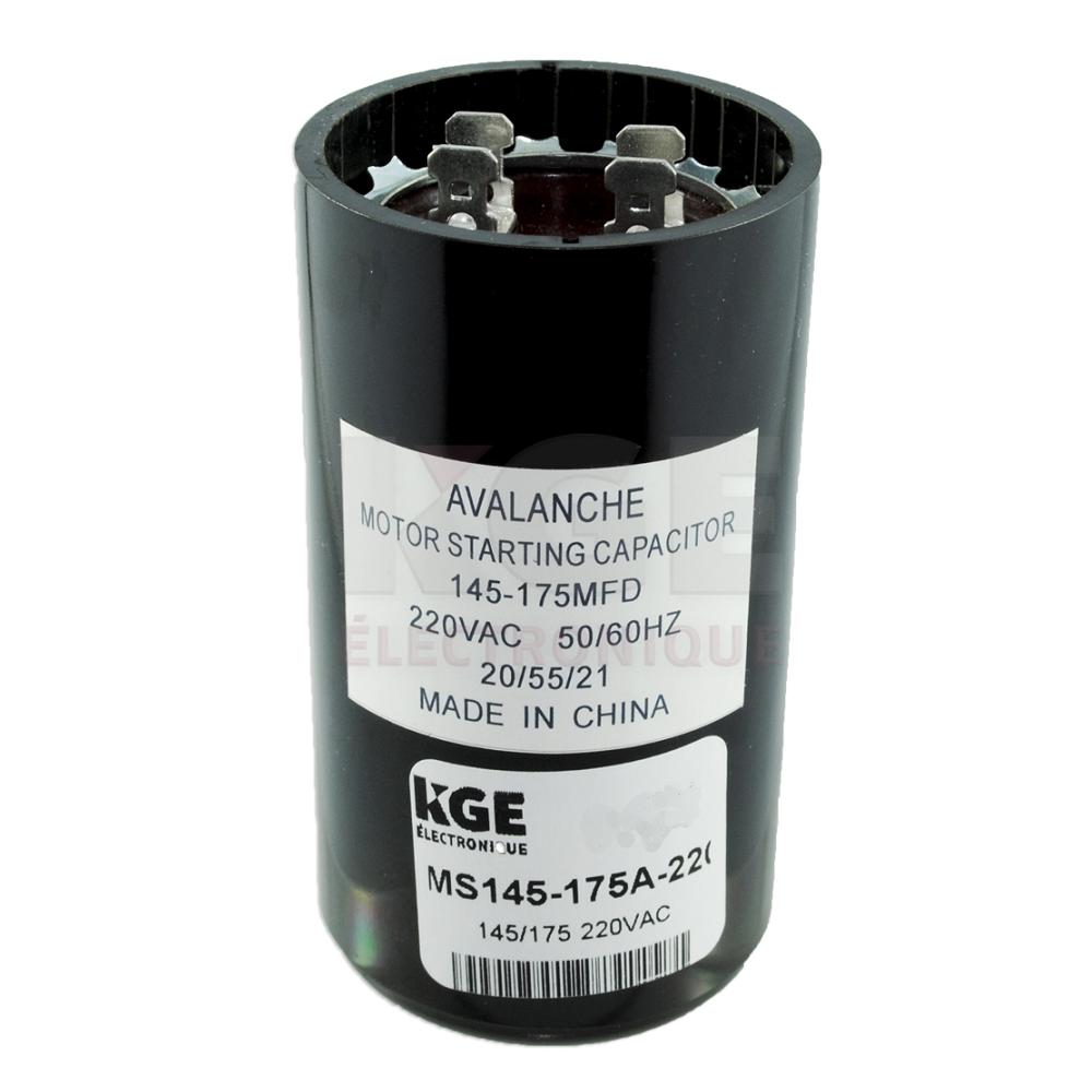 Motor starting capacitor 145-175mF 220VAC