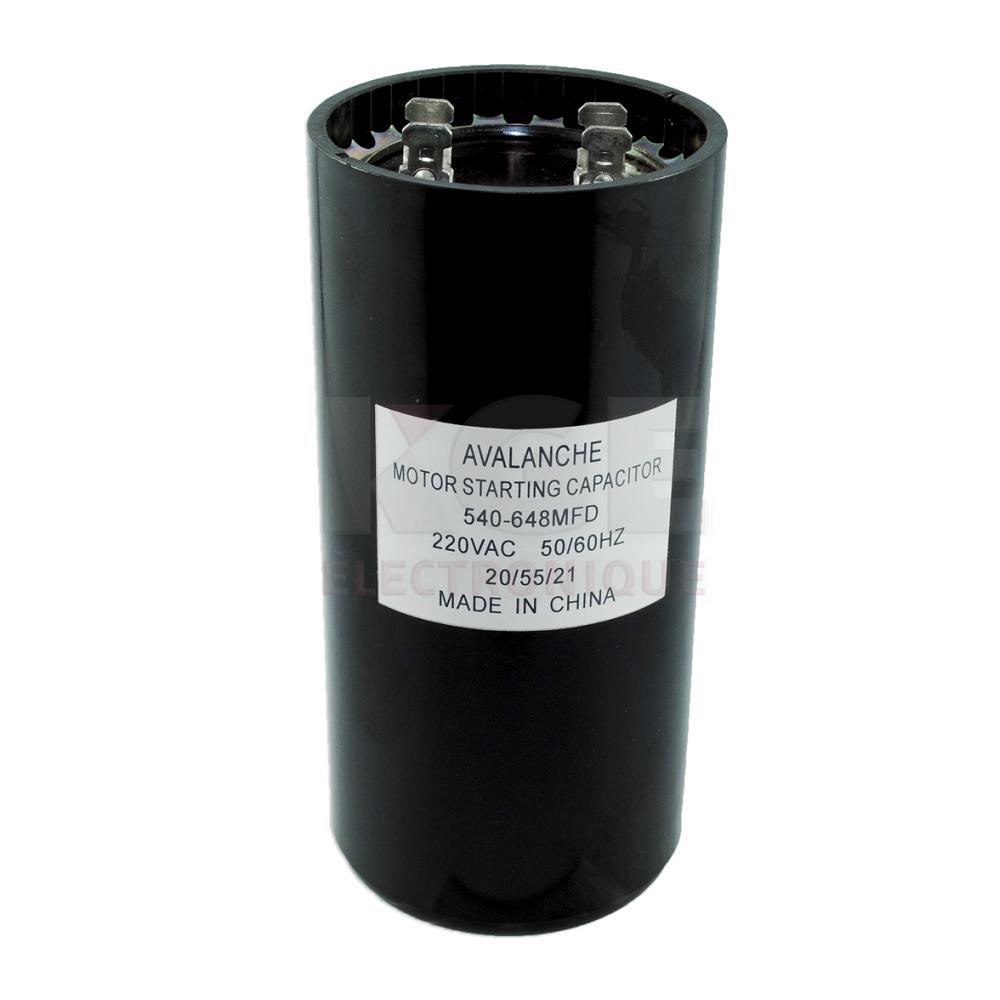 Motor starting capacitor 540-648mF 220VAC