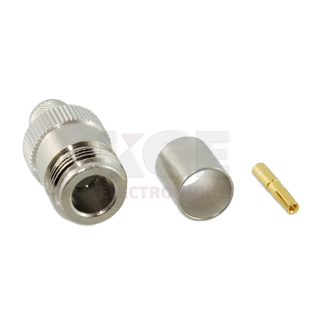 Connecteur N femelle à sertir pour fil coaxial LMR-400
