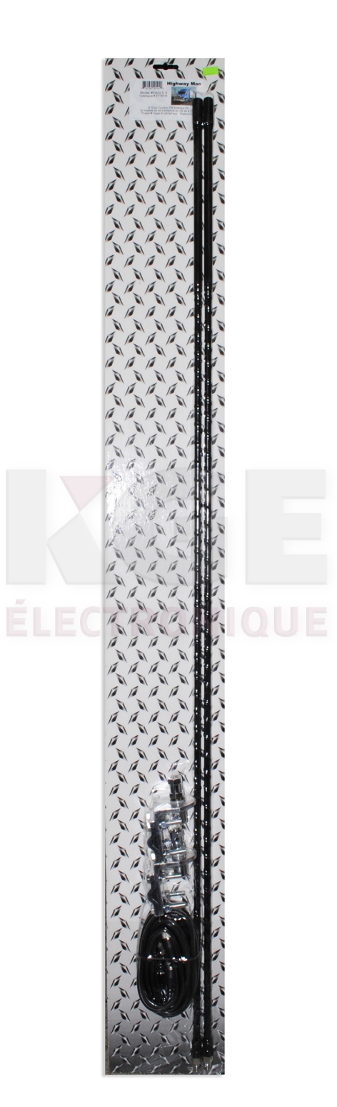 4ft Black Double Fiberglass Antenna