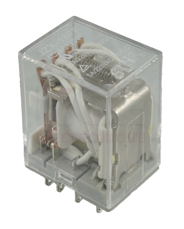 Relais coil 120 VAC 4PDT avec contacts 10A/220VAC, 28VDC