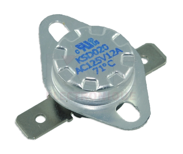 Thermostat KSD020 normalement fermé jusqu'à 71 °C
