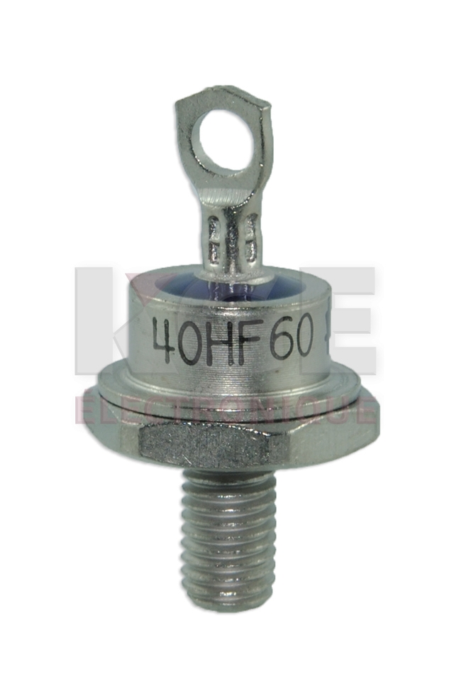 Diode standard 40HF60 état statique, 40A, 600V, DO-5, NTE5994
