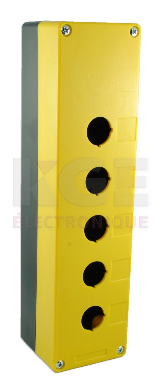 Boîtier moulé IP65 pour 5 boutons