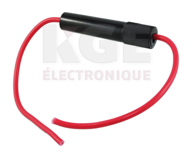 Support à fusibles AGC sur fil 6X30mm 16 AWG