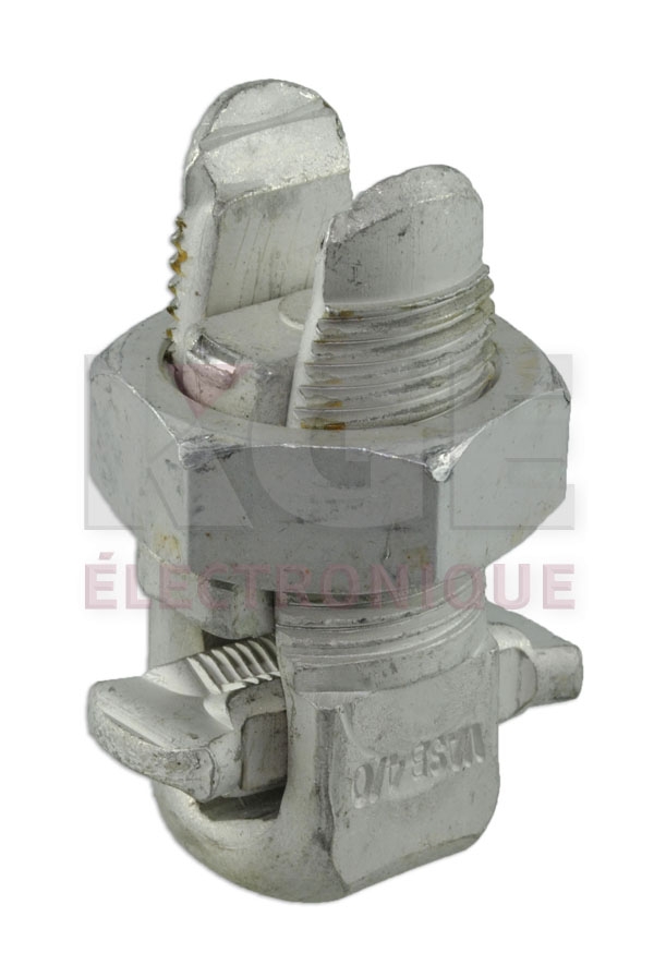 Aluminium split bolt for 2 AWG