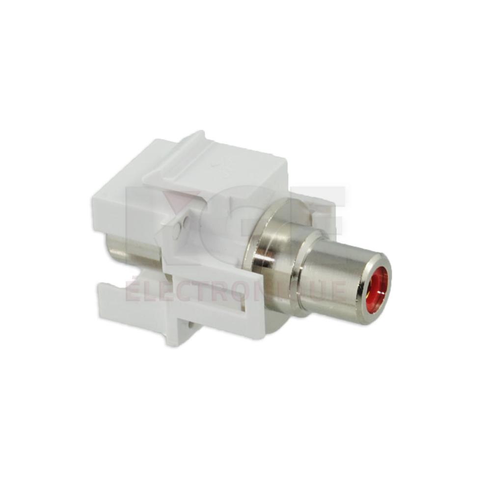 Coupleur RCA pour plaque murale en format keystone