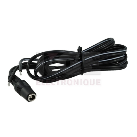 Prise DC 2.5mm femelle avec 6' fil 18G