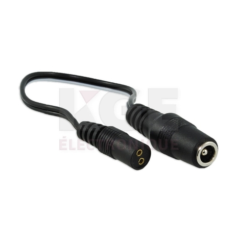 2.5mm DC jack to 2 pin female plug adaptor with 6