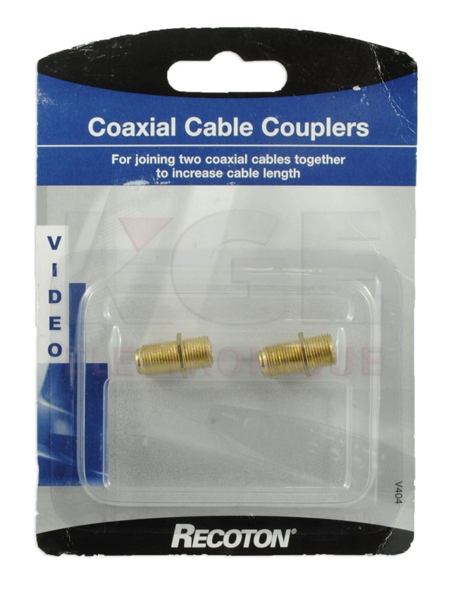 F-Type female to female adapter 1GHz 2 pack