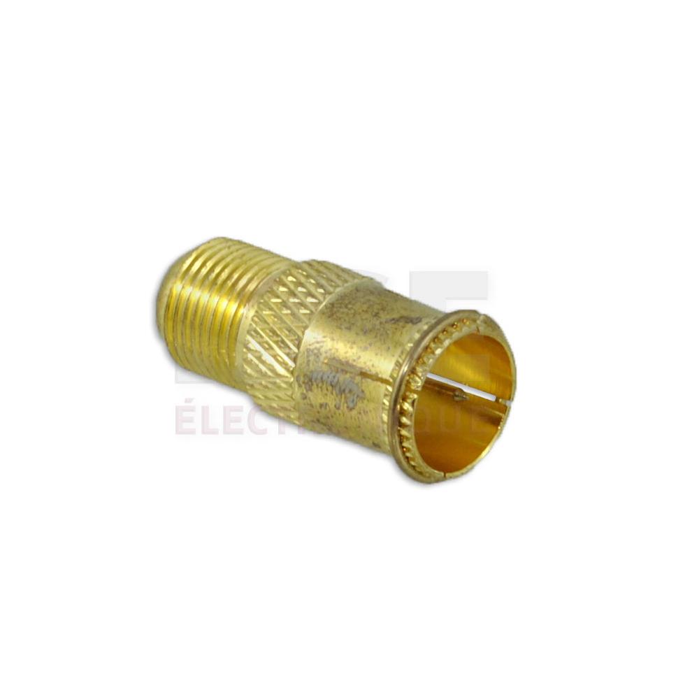 Adaptateur type F femelle à type F mâle prise rapide