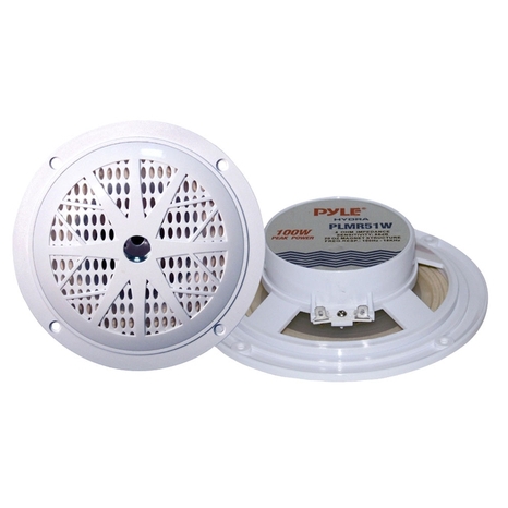 100 Watts 5.25' 2 Way White Marine Speakers (Pair)