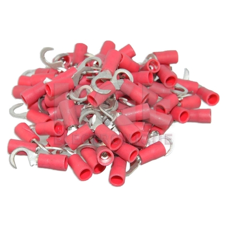 100-Pack 22-18G insulated open ring terminals