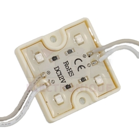 4 green limpid 5mm LEDs module 12 VDC