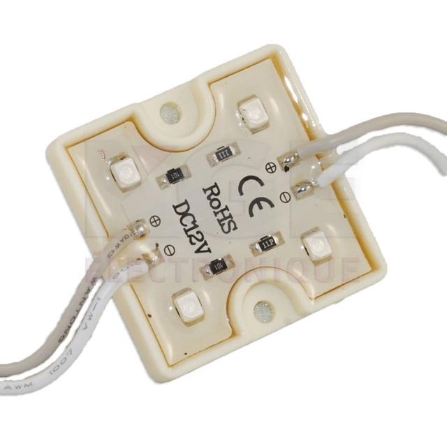 Module de 4 DEL vertes limpide 5mm 12VDC