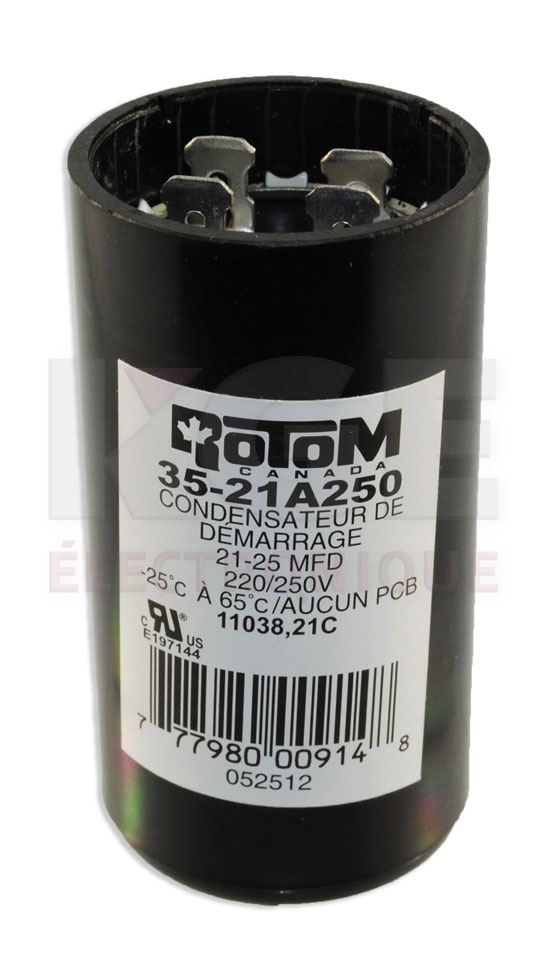 Start capacitor 21-25 µF 220/250 VAC