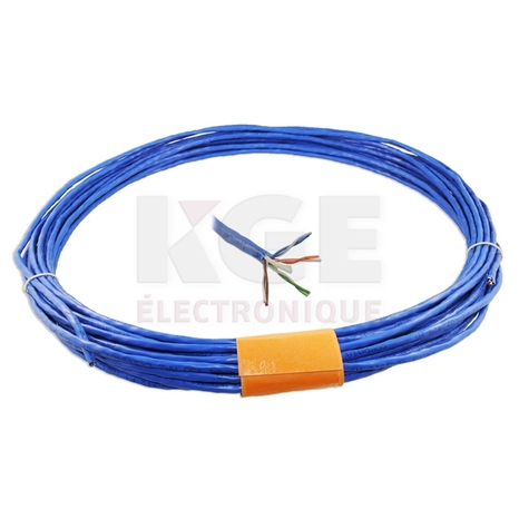Fil réseau CAT-5E 50' bleu