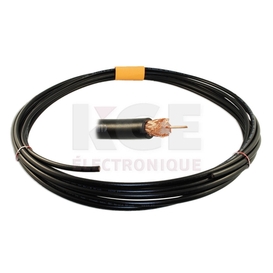 25ft RG59/BU black coaxial cable