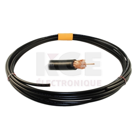 Câble coaxial RG59/BU 25' noir