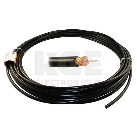 50ft RG59/BU black coaxial cable