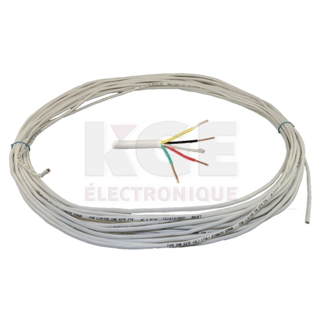 Téléphone wire 4 conductors 22 awg - 50ft