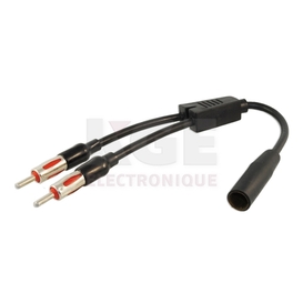 Male to 2 female Y antenna adapter motorola plugs