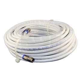 Câble RG-6 3GHz 50' blanc avec connecteurs