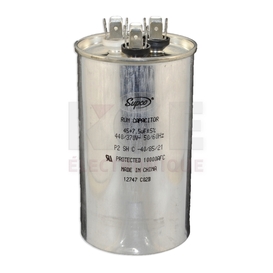 Condensateur rond double de marche 45+7.5 µF +/- 5% 440/370 VAC